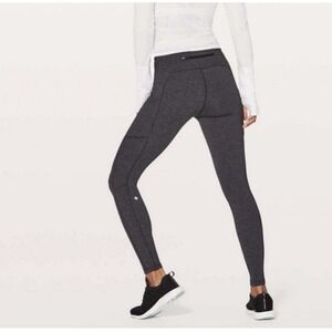 Lululemon Wunder Under High-Rise Tight Variegated Knit Gray  Heathered Black 4